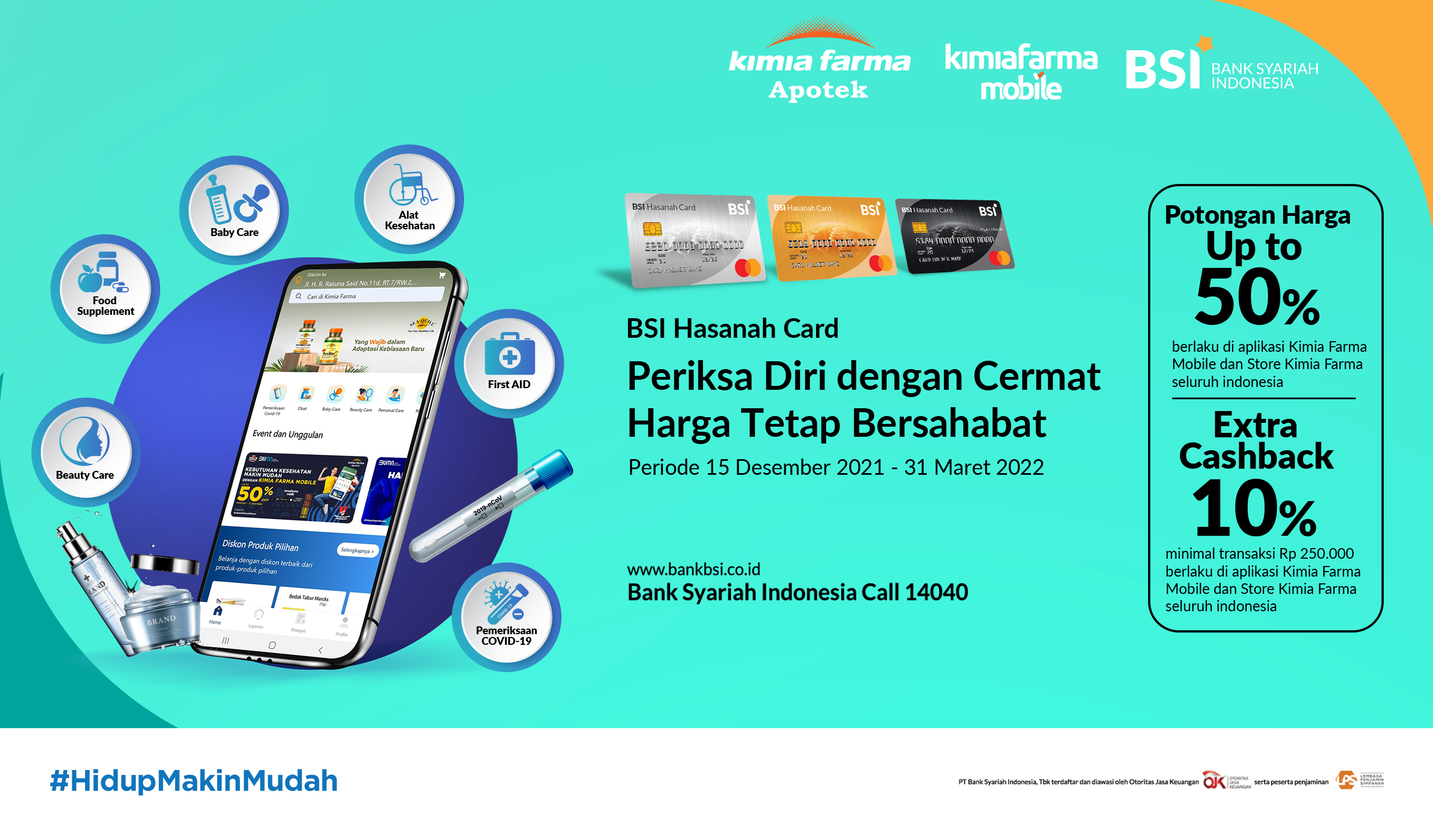 You are currently viewing Extra Sehat dengan Extra Cashback dari BSI Hasanah Card