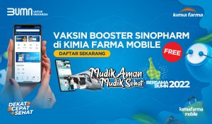 Read more about the article Siap Mudik Aman dan Sehat, Daftar Vaksin Booster Sinopharm Sekarang di Kimia Farma Mobile. Gratis!