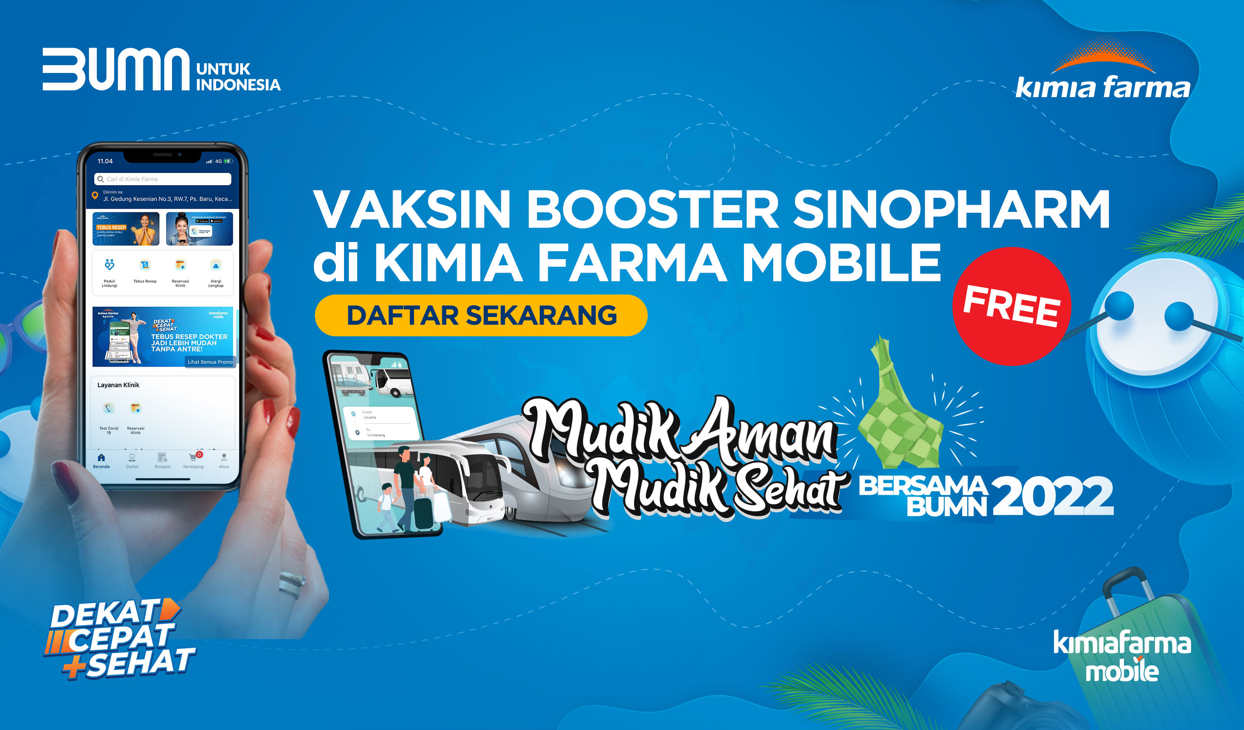 You are currently viewing Siap Mudik Aman dan Sehat, Daftar Vaksin Booster Sinopharm Sekarang di Kimia Farma Mobile. Gratis!