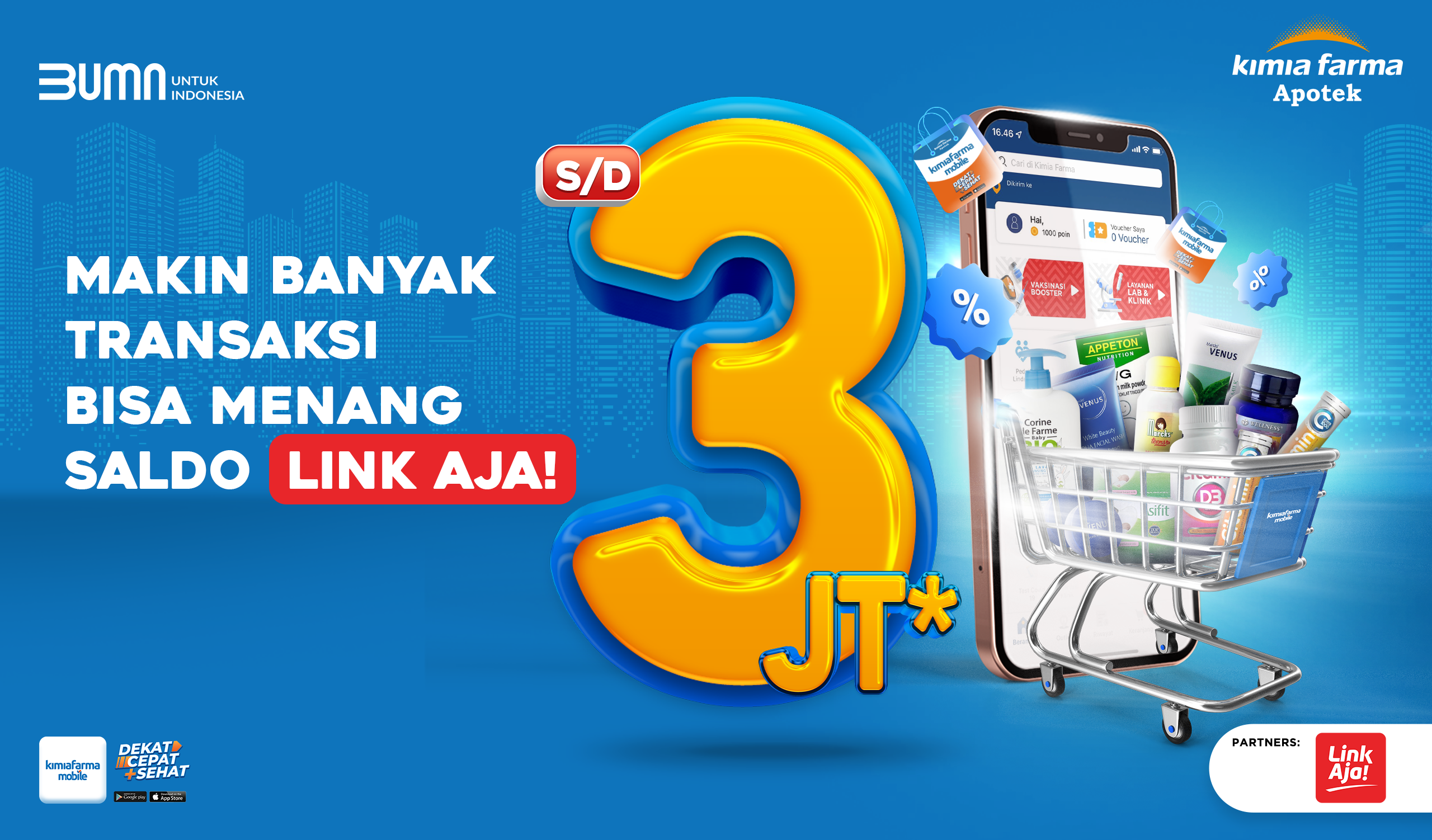 You are currently viewing Belanja Makin Untung dengan LinkAja di Kimia Farma Mobile