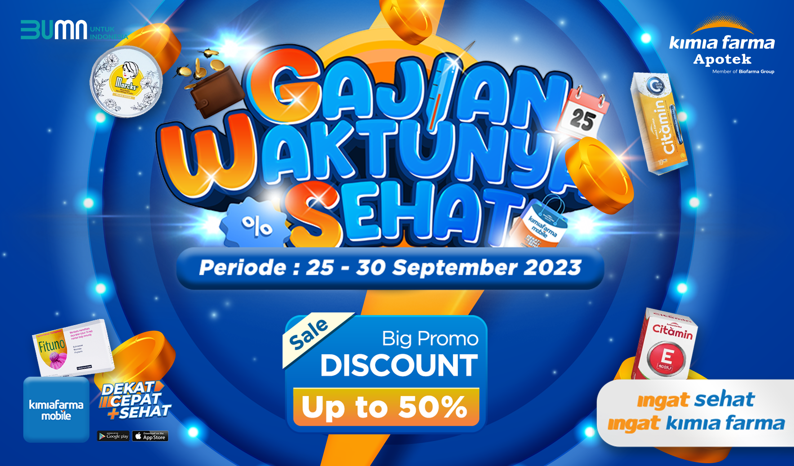 Read more about the article Proteksi Maksimal Setiap Bulan dengan Promo Gajian Waktunya Sehat di Kimia Farma Mobile!