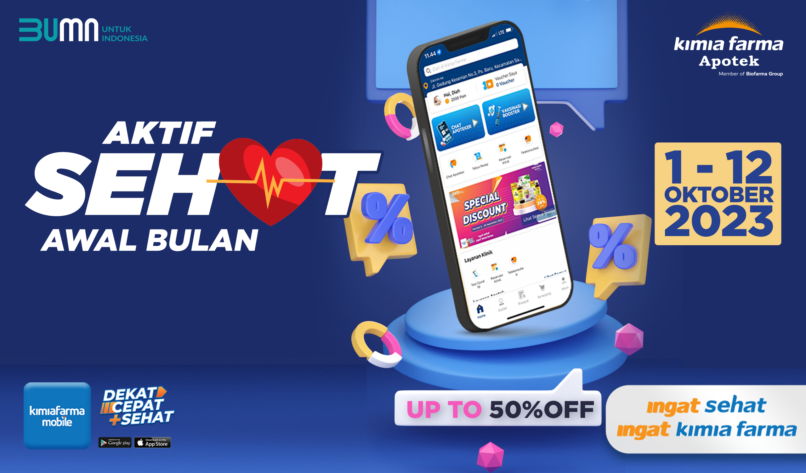 You are currently viewing Shocktober di Awal Bulan, Tetap Aktif dan Sehat di Kimia Farma Mobile!